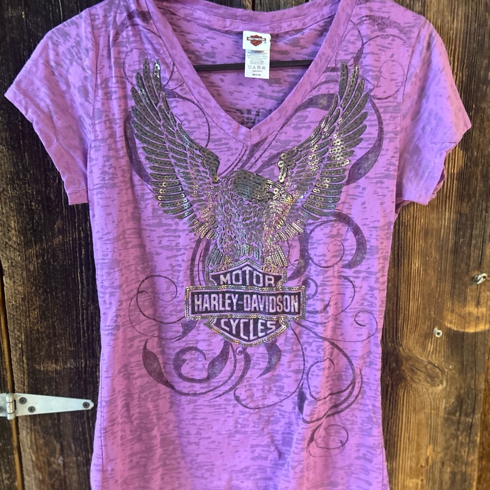 Harley-Davidson Purple Short Sleeve Tee